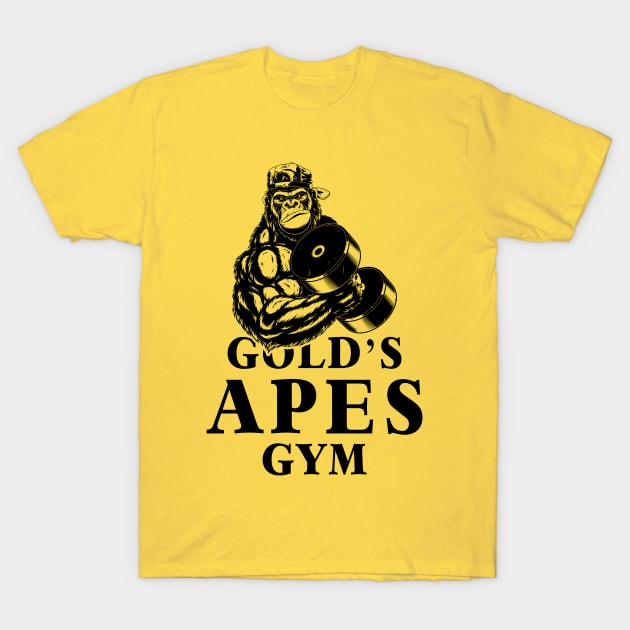 Gold's Apes Gym Body Building T-Shirt by TEEWEB